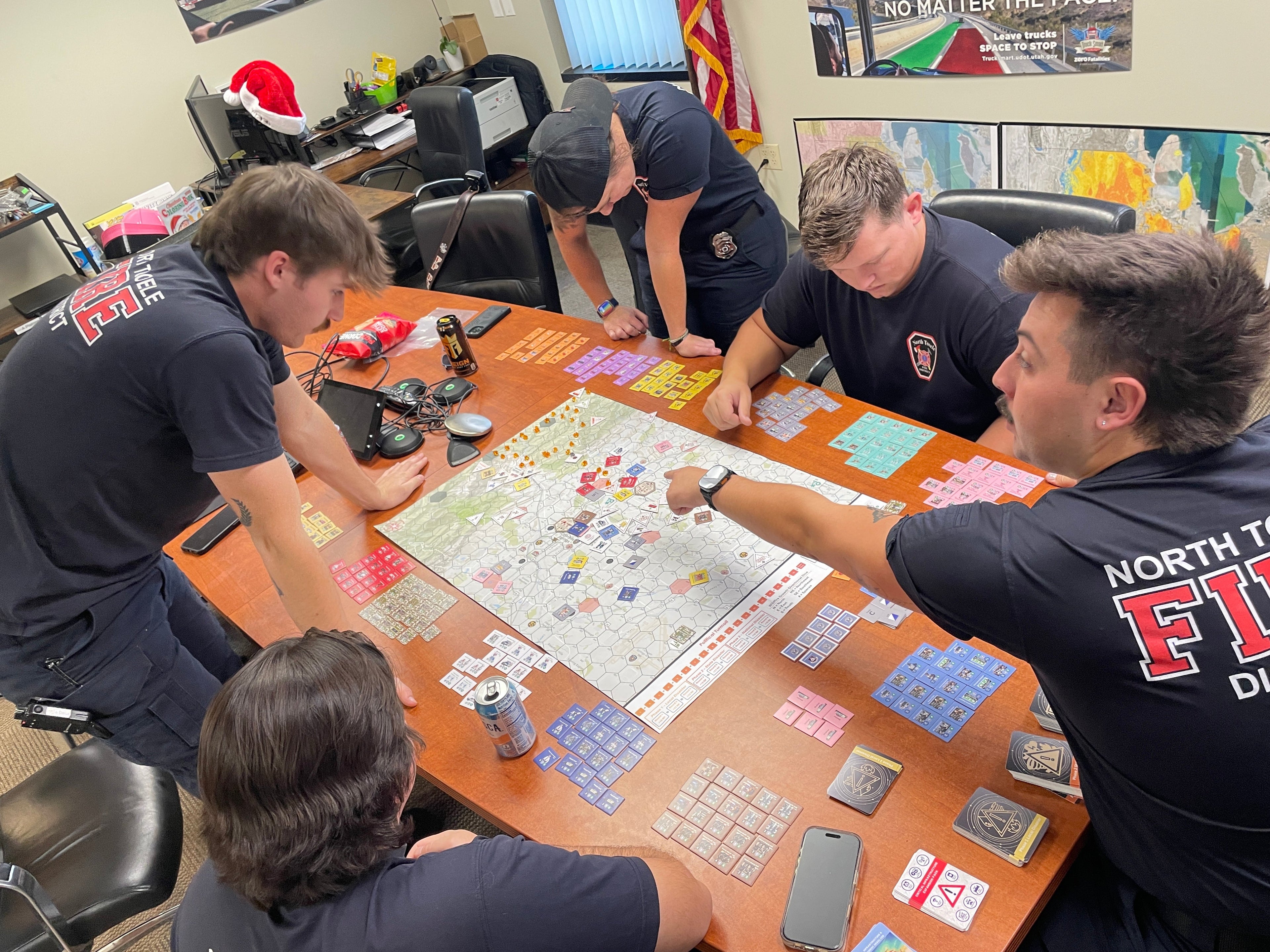 Check out this awesome review and some great pictures from a Fire Department in Northern Utah playing Emergency Operations Center - Wildfire Mayhem!