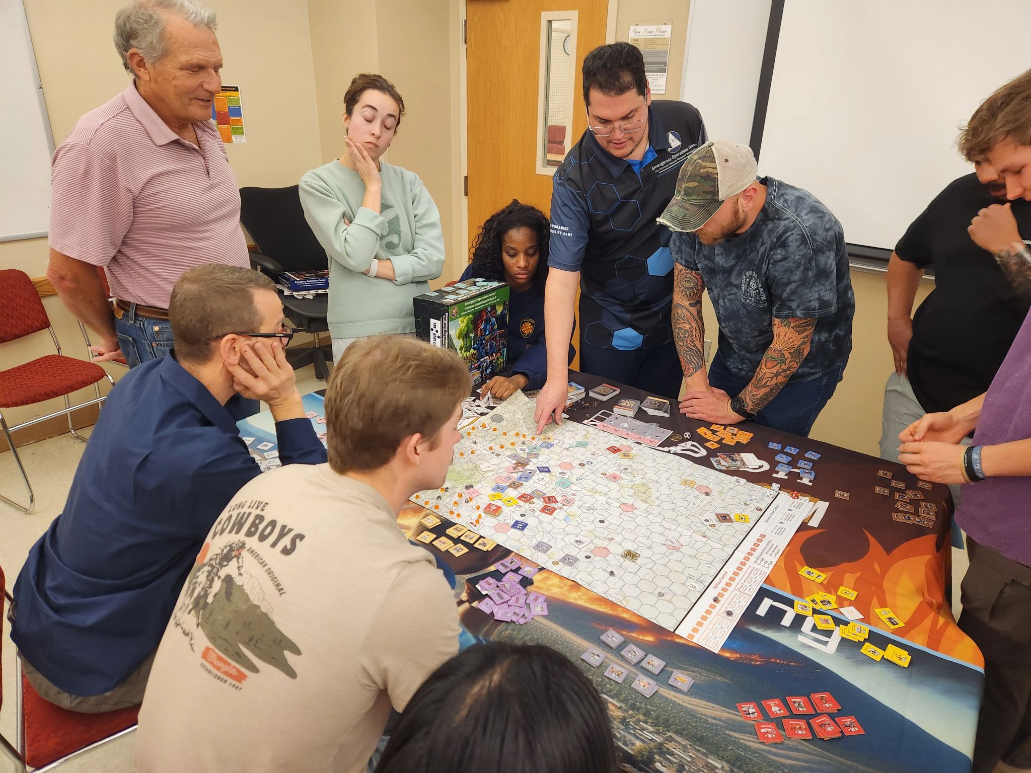 Game Exercise of Emergency Operations Center Wildfire Mayhem in Colorado Springs, Colorado at the University of Colorado Colorado Springs