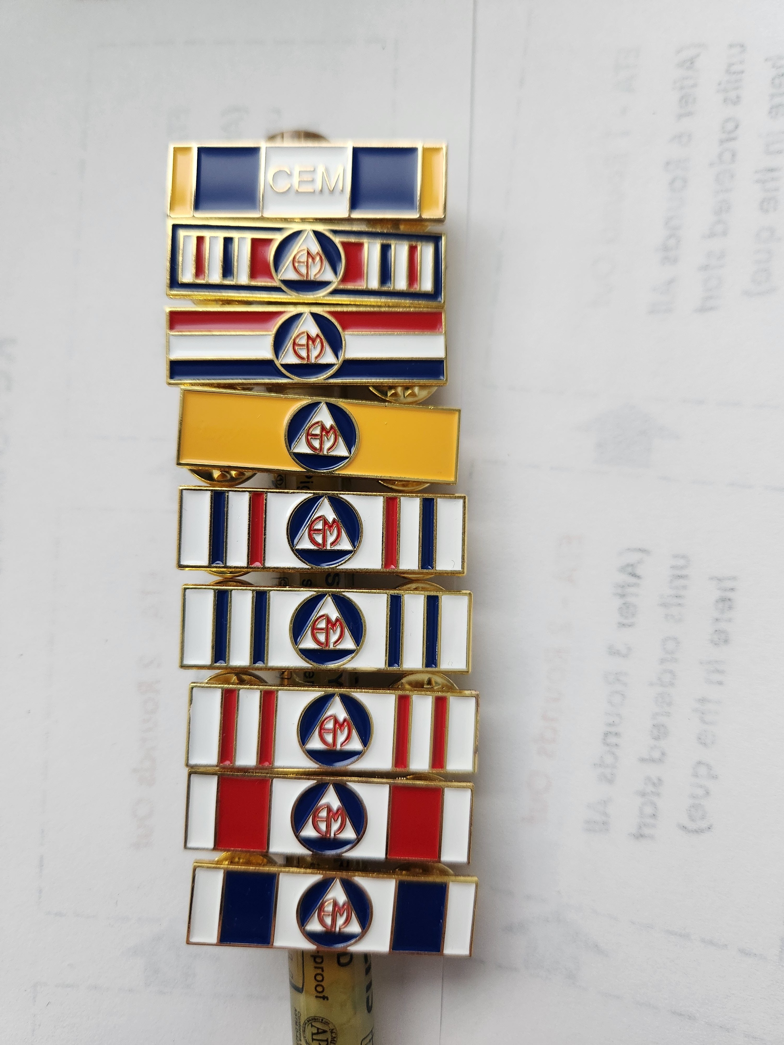 Emergency Management Commendation Award Bars
