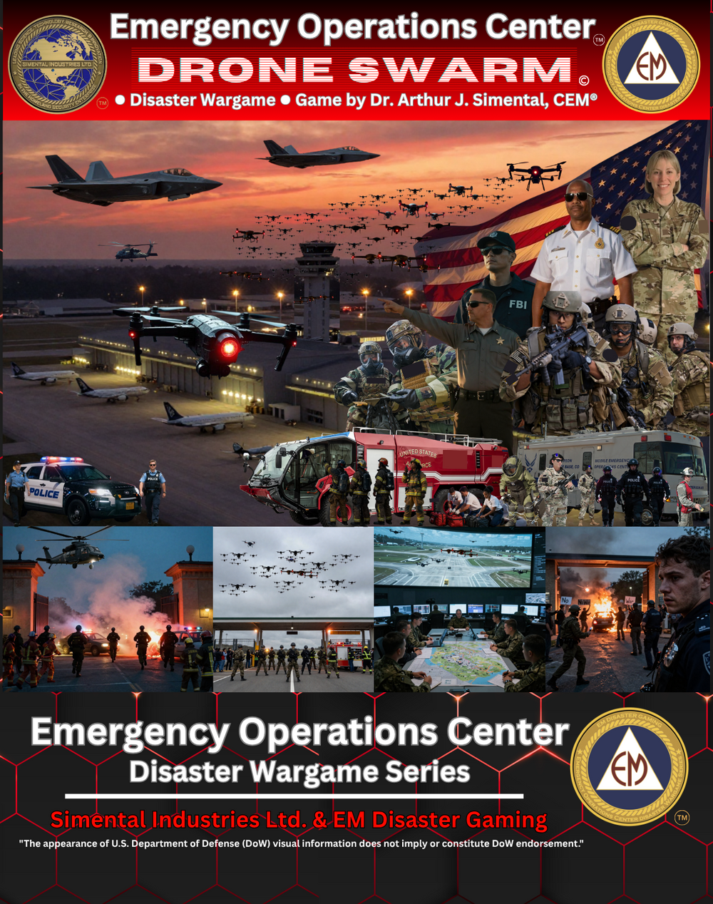 Exercice de simulation de catastrophe - Essaim de drones