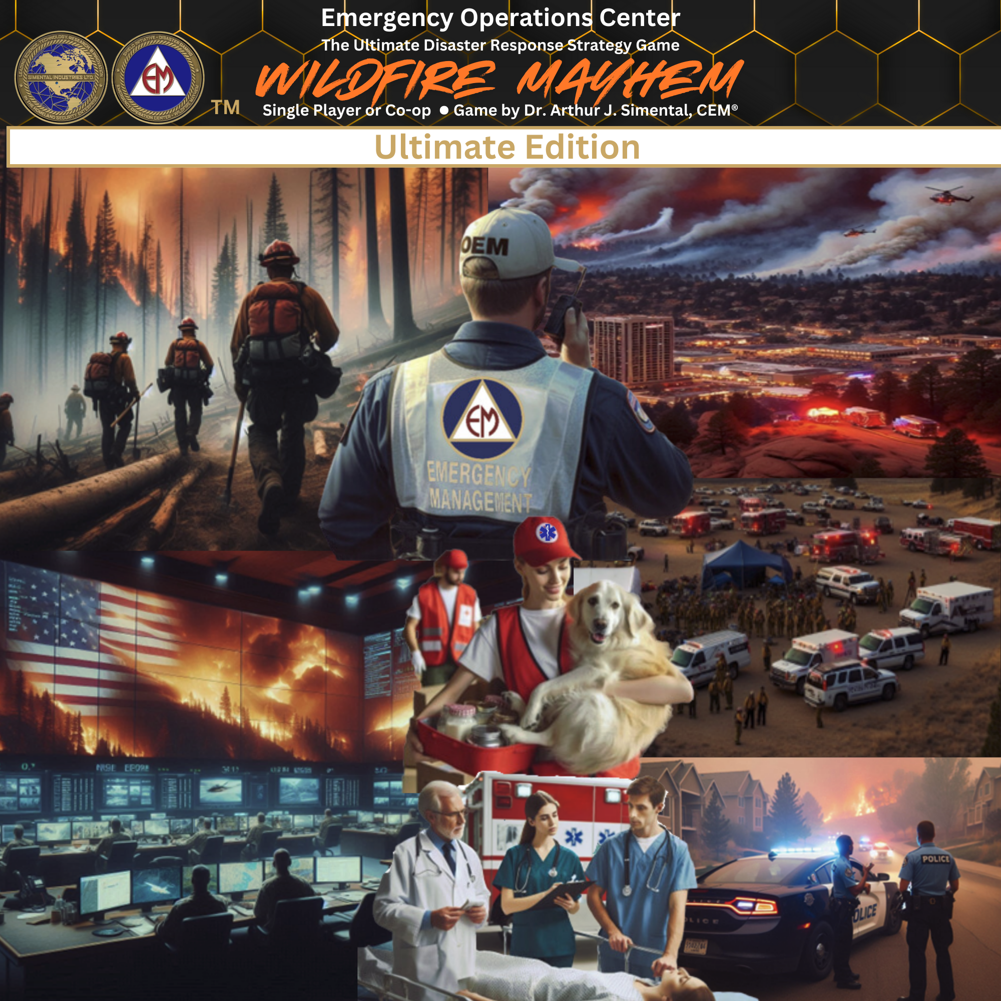 Emergency Operations Center Board Game - Wildfire Mayhem (Ultimate Edition)