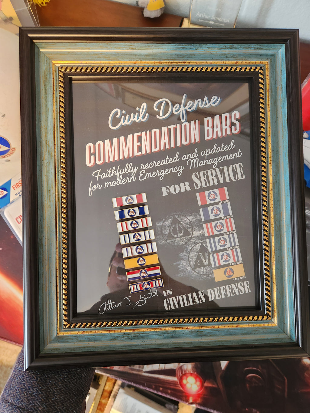 Emergency Management Commendation Bars Framed Set