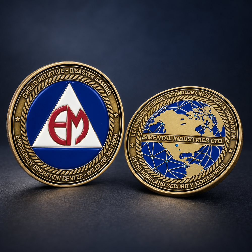 Moneda de desafío de edición limitada Disaster Gaming: EOC Wildfire Mayhem