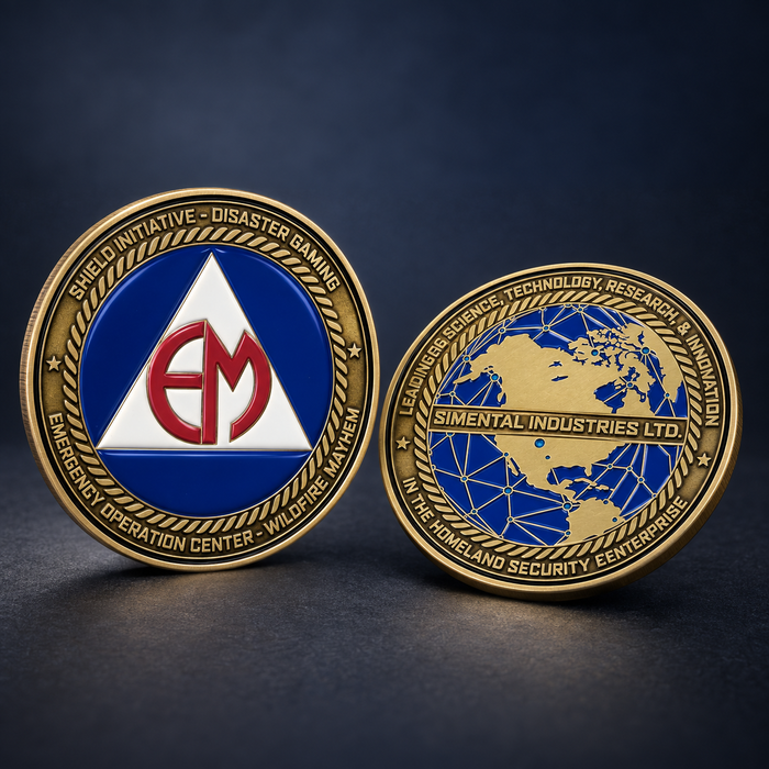 Limited Edition Disaster Gaming Challenge Coin - EOC Wildfire Mayhem